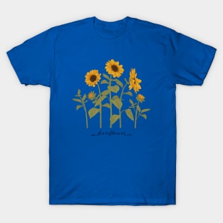 Sunflowers Hand Drawn T-Shirt